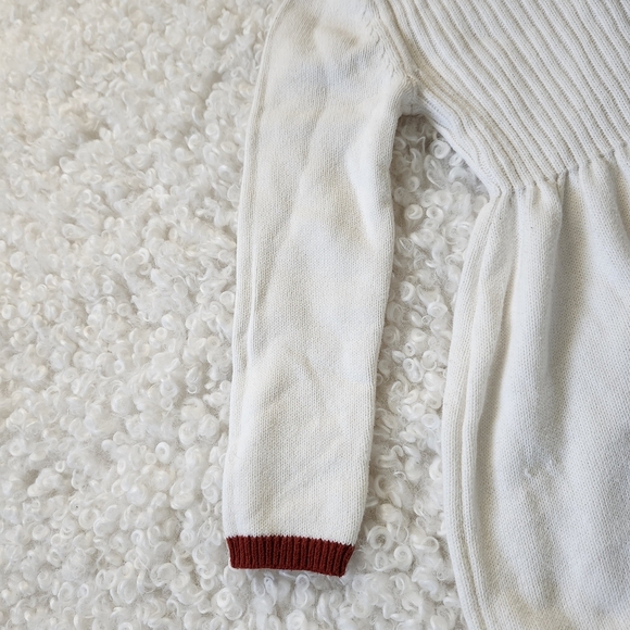 Cynthia Rowley Sz 4 White Knit Owl Embroidered Animal Print Kid Girl Dress - Picture 5 of 6